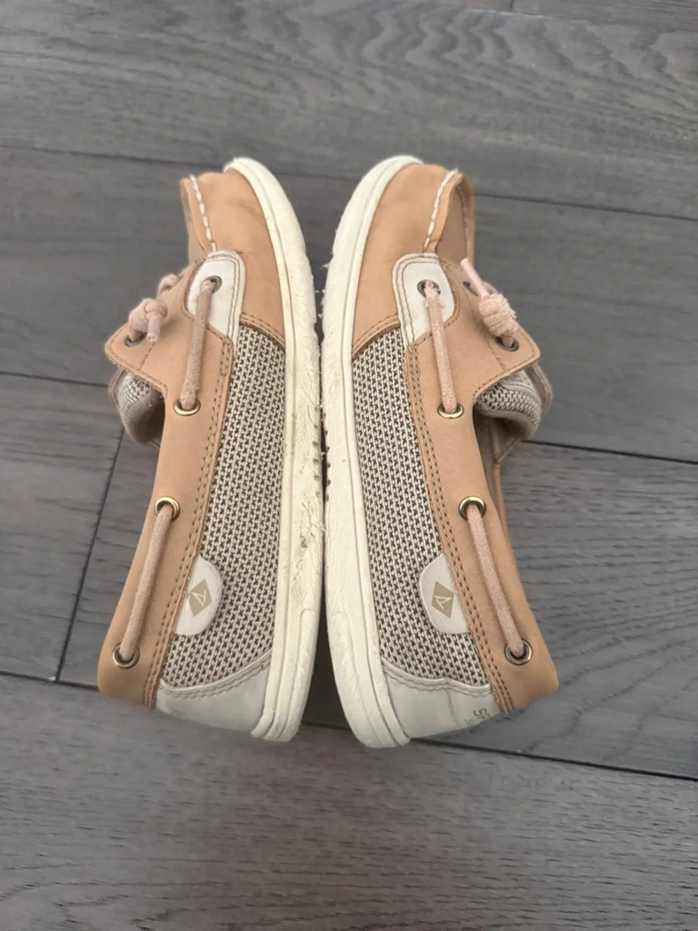 Sperry Kids Beige/Tan Moccasin Boat Shoes